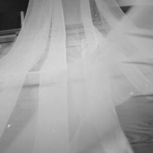 pearl minimalist poročna tančica s perlami